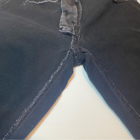 Gap 1969 Inner Cozy Leggings JeansWomen's 26/2 Reg Black Frayed Hem Mid Rise - Picture 15 of 16